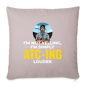 Air Traffic Controller ATC Aviation Humor Airplane - Sofa pillowcase 17,3'' x 17,3'' (45 x 45 cm) - light taupe - Front
