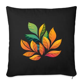 Plant Design - Sofa pillowcase 17,3'' x 17,3'' (45 x 45 cm) - black - Front