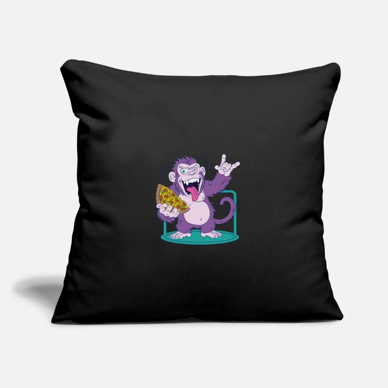 Pizza: Monkey makes it better! Sofa pillowcase 17,3'' x 17,3'' (45 x 45 cm)