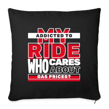 Gas Station Gasoline Statement Energy Power Drive - Sofa pillowcase 17,3'' x 17,3'' (45 x 45 cm) - black - Front