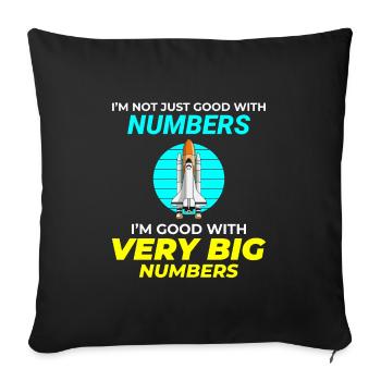Aerospace Engineer Astronautical Rocket Scientist - Sofa pillowcase 17,3'' x 17,3'' (45 x 45 cm) - black - Front