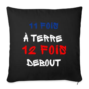 Cartoon 11 Times to Tender - Sofa pillowcase 17,3'' x 17,3'' (45 x 45 cm) - black - Front