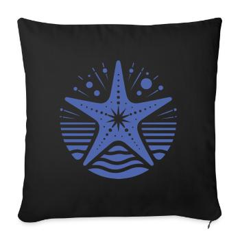 variation 28901Starfish Sea Animal Saltwater Aqua - Sofa pillowcase 17,3'' x 17,3'' (45 x 45 cm) - black - Front