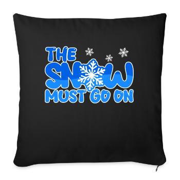 Winter Sports Snow Winter Statement Skiing - Sofa pillowcase 17,3'' x 17,3'' (45 x 45 cm) - black - Front