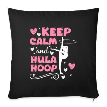 Hulahoop Workout Motivation - Sofakissenbezug 45 x 45 cm - Schwarz - Vorne