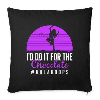 Hulahoop Sport Workout Motivation - Sofakissenbezug 45 x 45 cm - Schwarz - Vorne