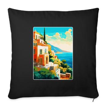 Capri Italy Vintage Travel Poster WPA Art Souvenir - Sofa pillowcase 17,3'' x 17,3'' (45 x 45 cm) - black - Front