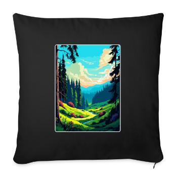 Black Forest Germany Vintage Travel Poster WPA Art - Sofa pillowcase 17,3'' x 17,3'' (45 x 45 cm) - black - Front