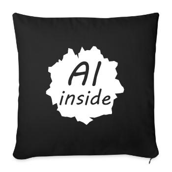 The intelligent human being - Sofa pillowcase 17,3'' x 17,3'' (45 x 45 cm) - black - Front