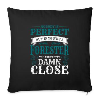 Les forestiers chassent les forestiers - Housse de coussin décorative 45 x 45 cm - noir - Devant