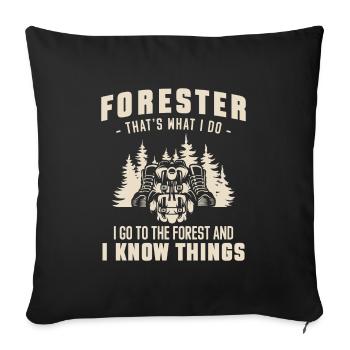 Forester Hunters Forester - Sofa pillowcase 17,3'' x 17,3'' (45 x 45 cm) - black - Front