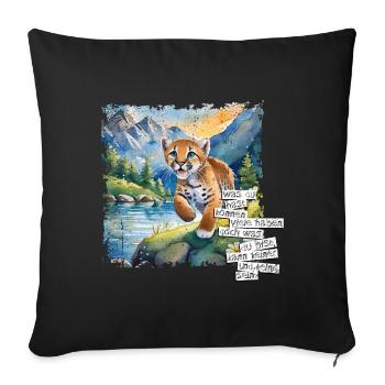 What you have, many can have | POSTER TIGER Image - Sofa pillowcase 17,3'' x 17,3'' (45 x 45 cm) - black - Front