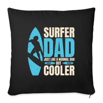surfer Dad Like A Regular Dad But Cooler - Housse de coussin décorative 45 x 45 cm - noir - Devant