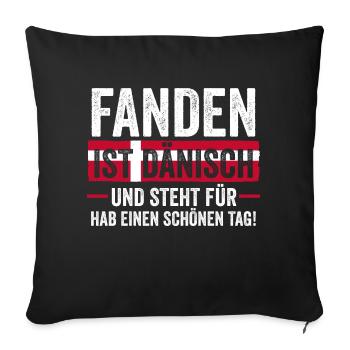 Danes Danish Denmark - Sofa pillowcase 17,3'' x 17,3'' (45 x 45 cm) - black - Front