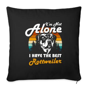 Dog Dog Dog Love - Sofa pillowcase 17,3'' x 17,3'' (45 x 45 cm) - black - Front