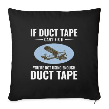 Flugzeugmechaniker Luftfahrtwartung Klebeband - Sofakissenbezug 45 x 45 cm - Schwarz - Vorne
