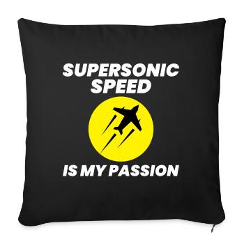 Mécanicien d’avions à réaction Technicien aéronautique - Housse de coussin décorative 45 x 45 cm - noir - Devant