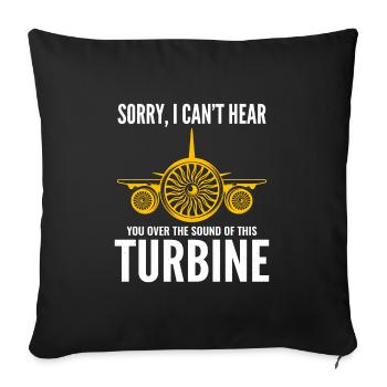 Mécanicien de moteurs d’avion Technicien aéronautique - Housse de coussin décorative 45 x 45 cm - noir - Devant