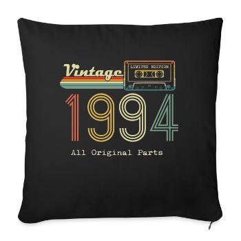 1994 Original 1994 Vintage Vintage Retro Jahrestag - Sofakissenbezug 45 x 45 cm - Schwarz - Vorne