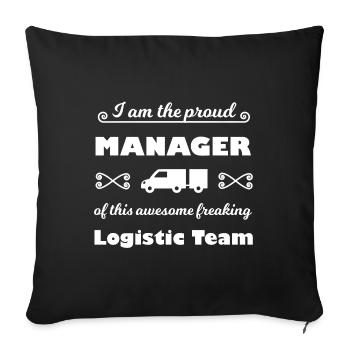 For the Logistics Manager - Sofa pillowcase 17,3'' x 17,3'' (45 x 45 cm) - black - Front