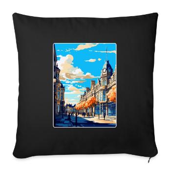 Harrogate Angleterre Royaume-Uni Affiche de voyage vintage WPA Art - Housse de coussin décorative 45 x 45 cm - noir - Devant