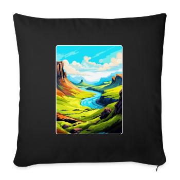 Isle Of Skye Scotland Uk Vintage Travel Poster WPA - Sofa pillowcase 17,3'' x 17,3'' (45 x 45 cm) - black - Front