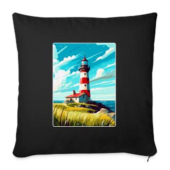 Plymouth Angleterre Royaume-Uni Affiche de voyage vintage souvenir - Housse de coussin décorative 45 x 45 cm - noir - Devant