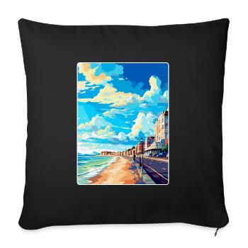 Hove England Uk Vintage Reiseplakat Souvenir WPA - Sofakissenbezug 45 x 45 cm - Schwarz - Vorne