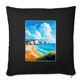 Dover England Uk Vintage Reiseplakat Souvenir - Sofakissenbezug 45 x 45 cm - Schwarz - Vorne