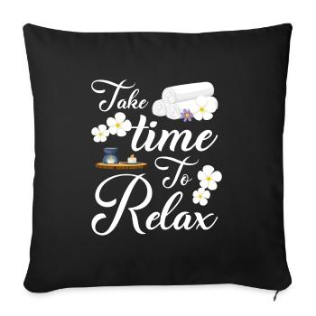Spa Relax Pilates - Sofa pillowcase 17,3'' x 17,3'' (45 x 45 cm) - black - Front