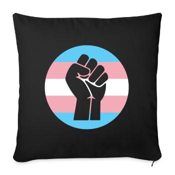 LGBTQ Pride Month - Fighting for Trans Equality - Sofa pillowcase 17,3'' x 17,3'' (45 x 45 cm) - black - Front