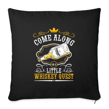 Rum Drinking Drinkers - Sofa pillowcase 17,3'' x 17,3'' (45 x 45 cm) - black - Front