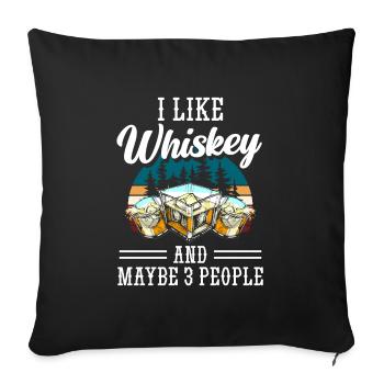 Bar à schnaps - Housse de coussin décorative 45 x 45 cm - noir - Devant