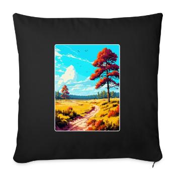 Cannock Chase Affiche de voyage vintage Souvenir WPA - Housse de coussin décorative 45 x 45 cm - noir - Devant