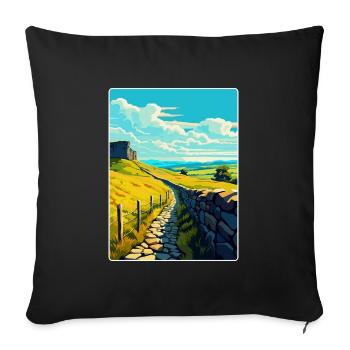 Hadrian England Uk Travel Poster Souvenir WPA - Sofa pillowcase 17,3'' x 17,3'' (45 x 45 cm) - black - Front