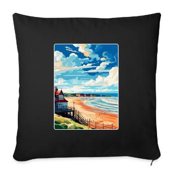 Saltburn By The Sea England Uk Travel Poster WPA - Sofa pillowcase 17,3'' x 17,3'' (45 x 45 cm) - black - Front