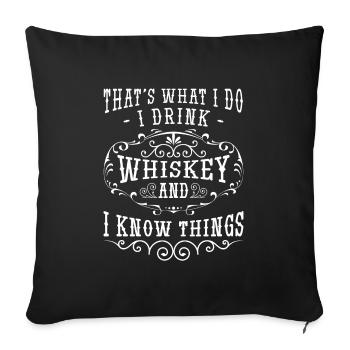 Célébrations des buveurs de bouteilles de rhum - Housse de coussin décorative 45 x 45 cm - noir - Devant