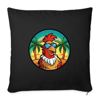 Rooster Funny Cartoon Summer Beach Sunglasses Cool - Sofa pillowcase 17,3'' x 17,3'' (45 x 45 cm) - black - Front