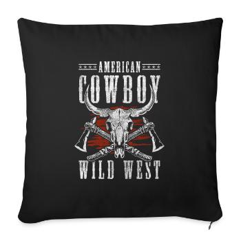 Cowboy Law Western Master Texas - Sofa pillowcase 17,3'' x 17,3'' (45 x 45 cm) - black - Front