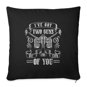 Cheval du Far West Indien du désert - Housse de coussin décorative 45 x 45 cm - noir - Devant