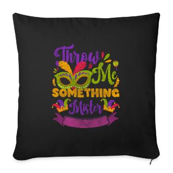 Mardi Gras Celebration New Orleans Queen - Sofa pillowcase 17,3'' x 17,3'' (45 x 45 cm) - black - Front
