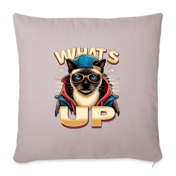 Siamese Cat Whats Up Design - Sofa pillowcase 17,3'' x 17,3'' (45 x 45 cm) - light taupe - Front