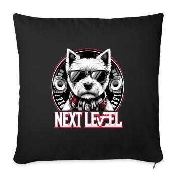 West Highland White Terrier Niveau supérieur Hip Hop - Housse de coussin décorative 45 x 45 cm - noir - Devant