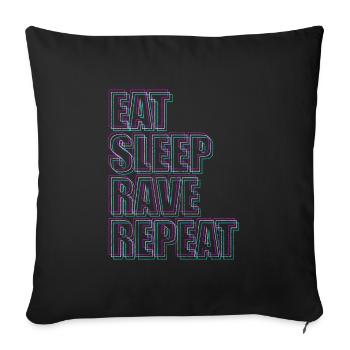 House Dj Hardstyle Headphones - Sofa pillowcase 17,3'' x 17,3'' (45 x 45 cm) - black - Front