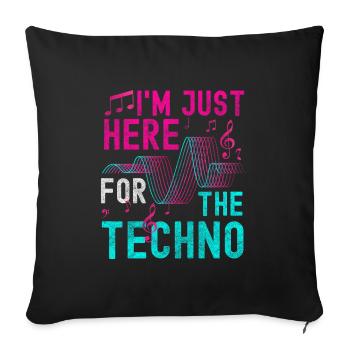 Techno Electro Dancing Jumpstyle - Sofa pillowcase 17,3'' x 17,3'' (45 x 45 cm) - black - Front