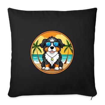 Berner Laufhund Dog Breed Cartoon Sunglasses Beach - Sofa pillowcase 17,3'' x 17,3'' (45 x 45 cm) - black - Front