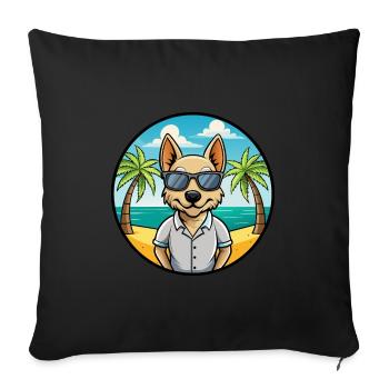 Braque Saint Germain Hunderasse Cartoon Sonnenbrille - Sofakissenbezug 45 x 45 cm - Schwarz - Vorne