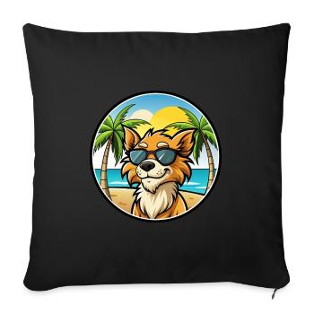 Grand Griffon Vendeen Hunderasse Cartoon Sonnenbrille - Sofakissenbezug 45 x 45 cm - Schwarz - Vorne