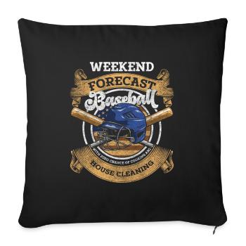 Baseball Winner Game Stroke Ball - Housse de coussin décorative 45 x 45 cm - noir - Devant