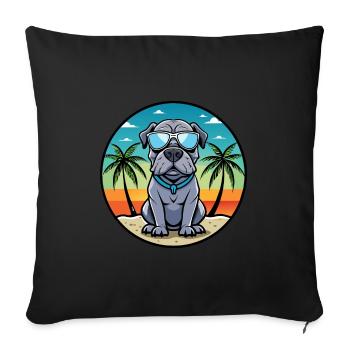 Neapolitan Mastiff Dog Breed Cartoon Sunglasses - Sofa pillowcase 17,3'' x 17,3'' (45 x 45 cm) - black - Front
